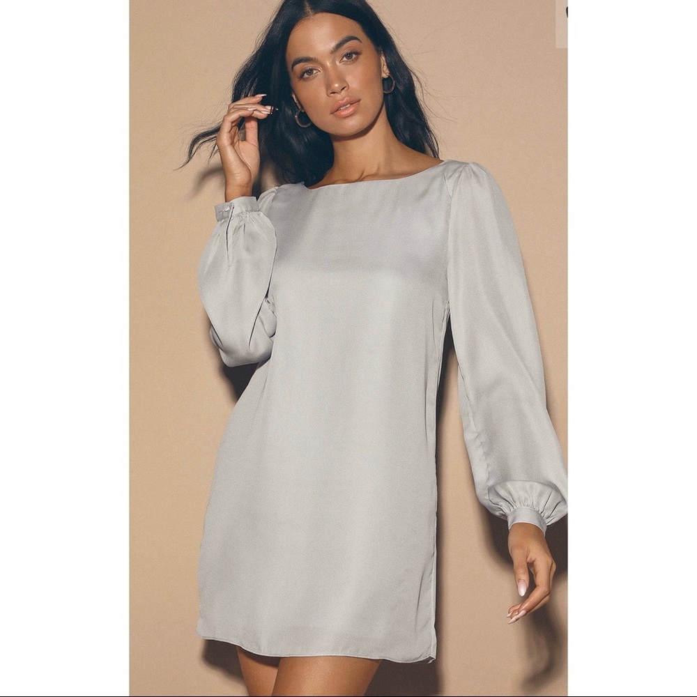 Grey shift dress
